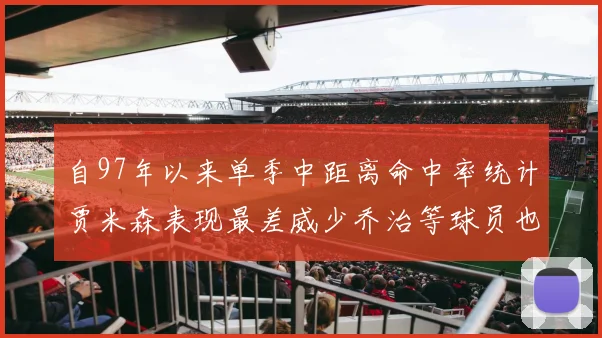 自97年以来单季中距离命中率统计贾米森表现最差威少乔治等球员也在榜上